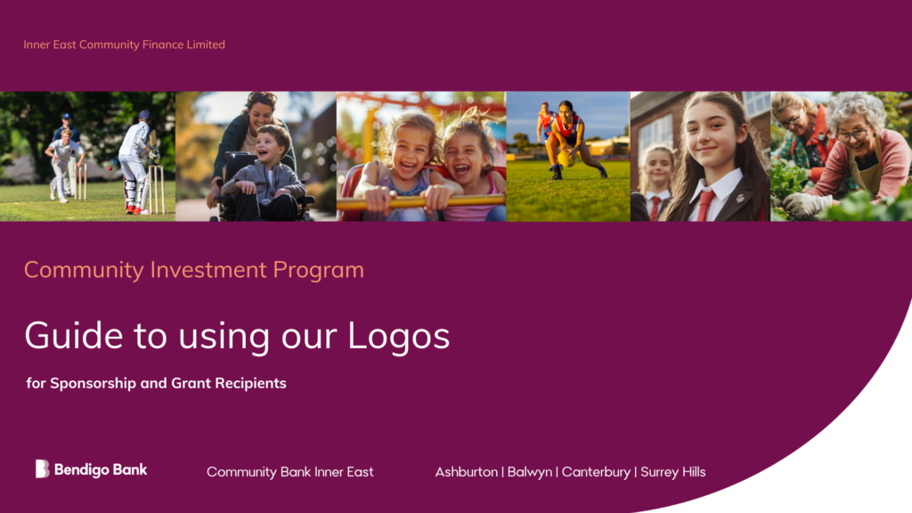 Promoting the Partnership — Inner East Community Finance Ltd